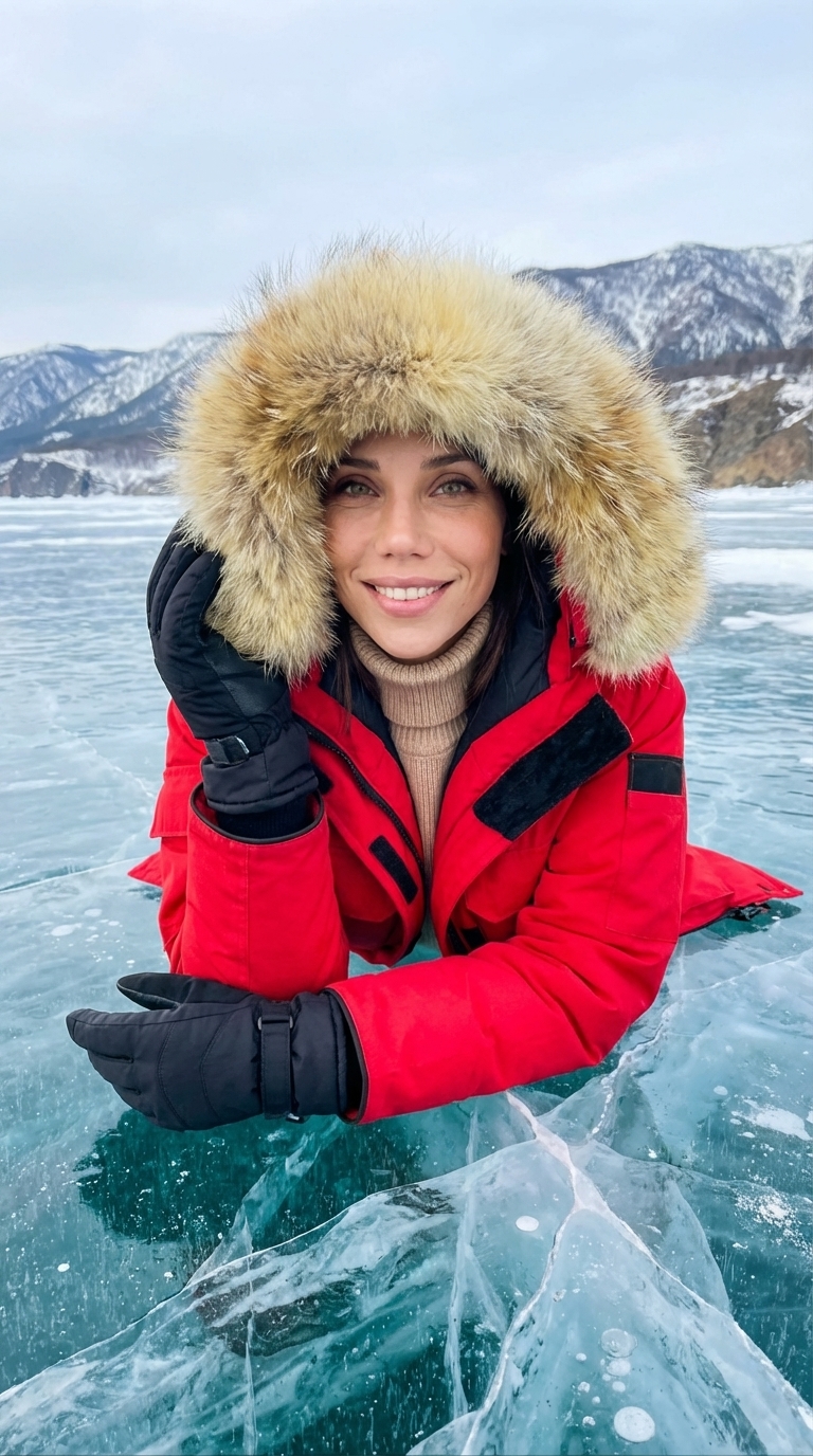 На льду Байкала