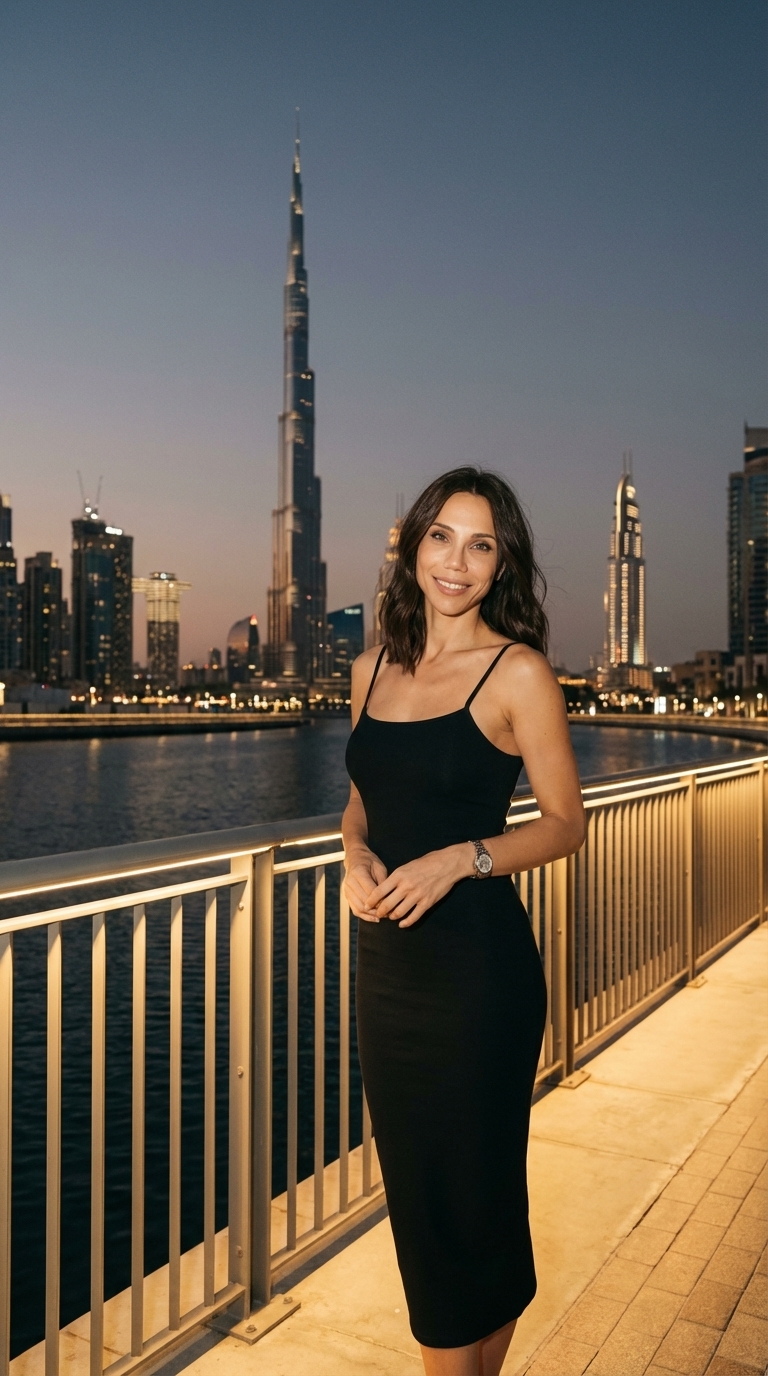 Вечер у Бурдж-Халифа