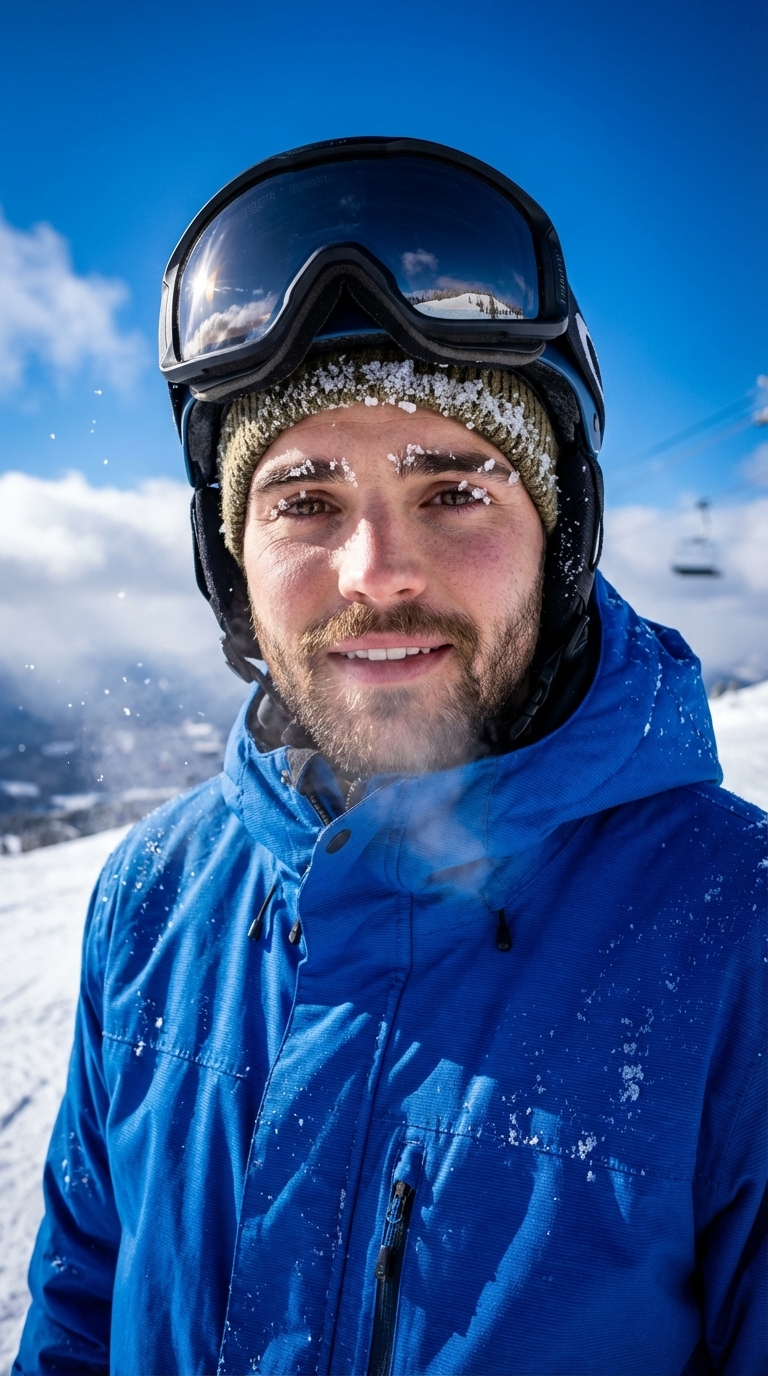 Сноубордист на вершине