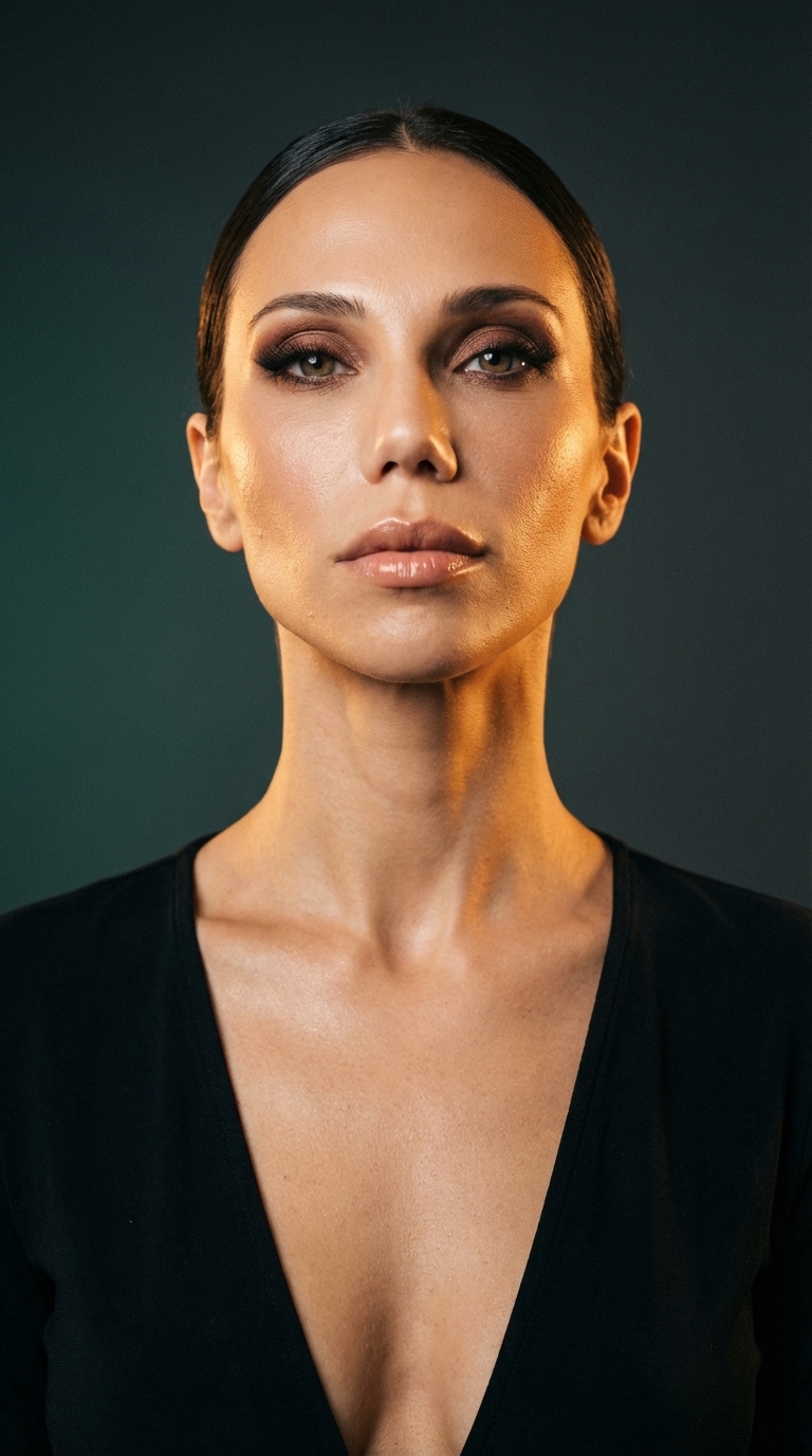 Драматичный портрет с тёплым светом