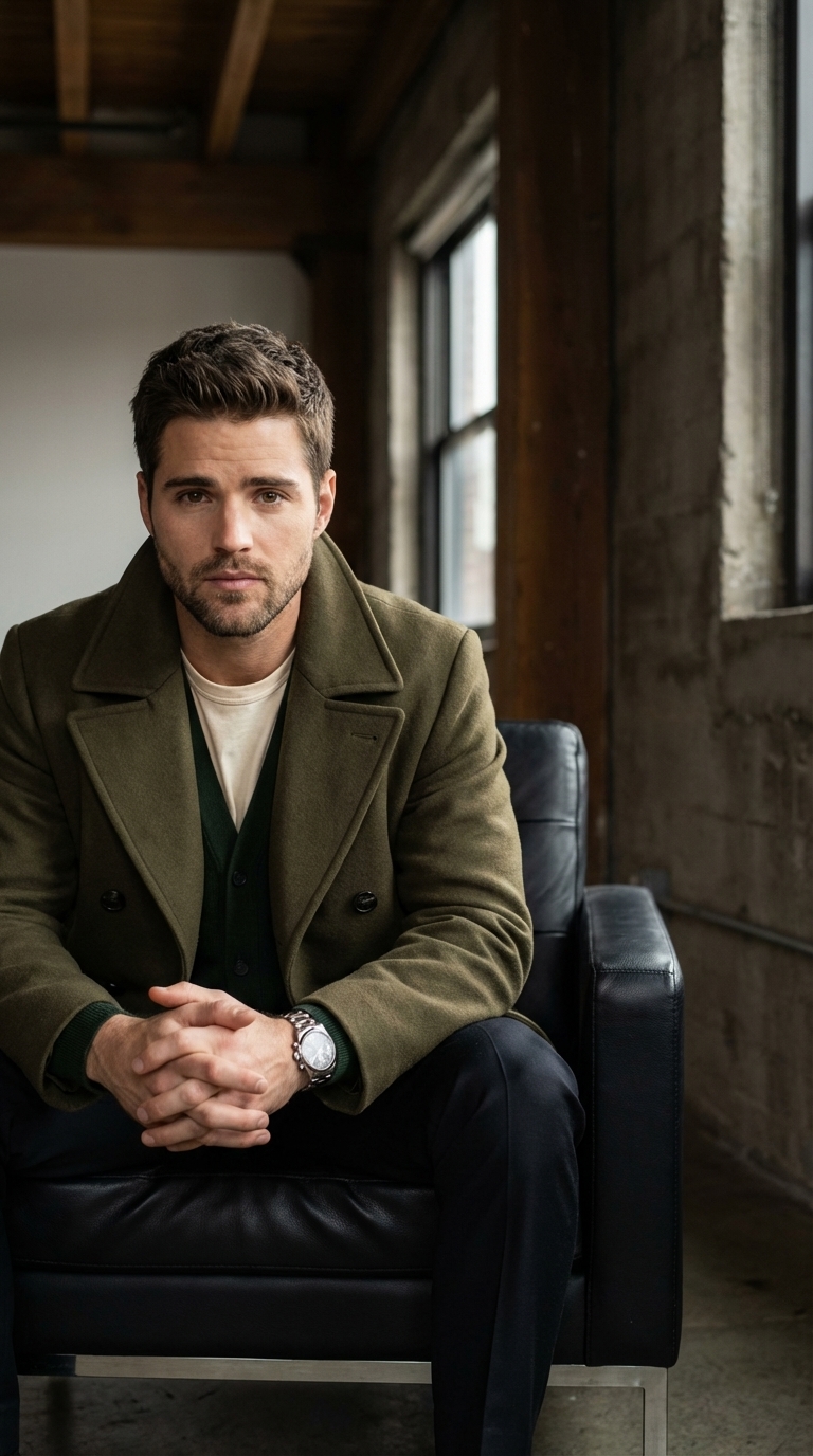 Мужчина в индустриальном лофте