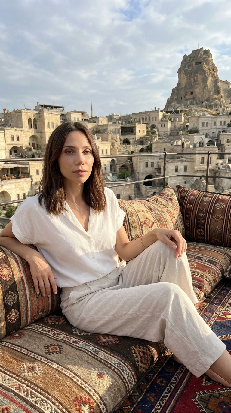 На террасе с видом на древний город