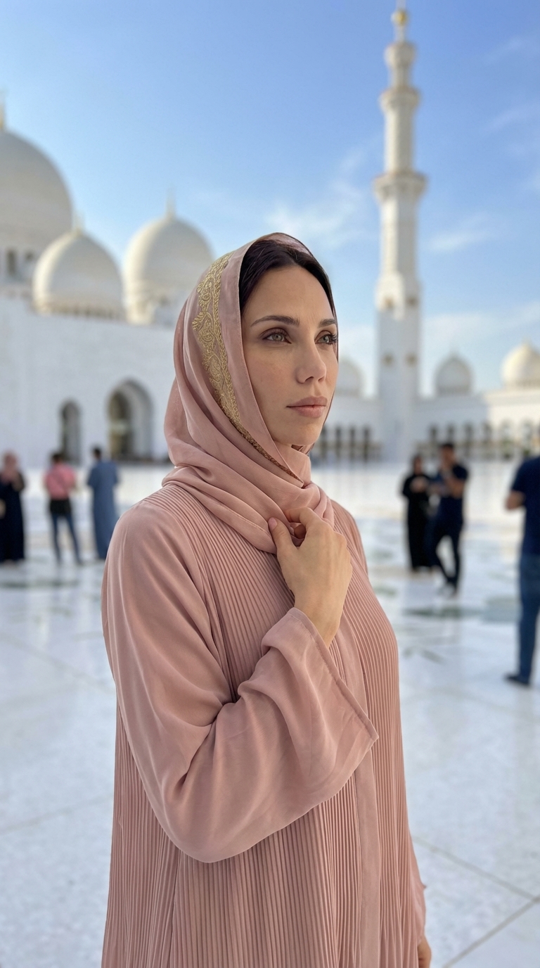 У мечети Шейха Зайда