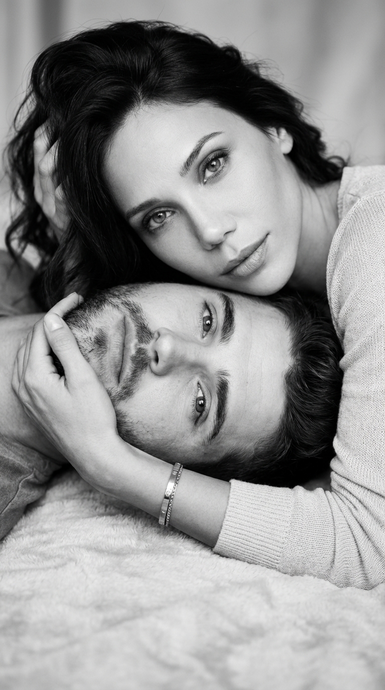 Черно-белая нежность пары