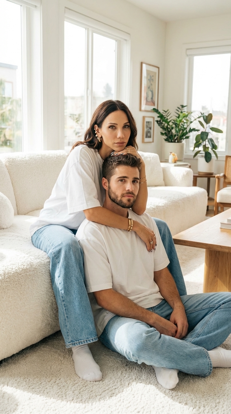 Пара диван белые носки