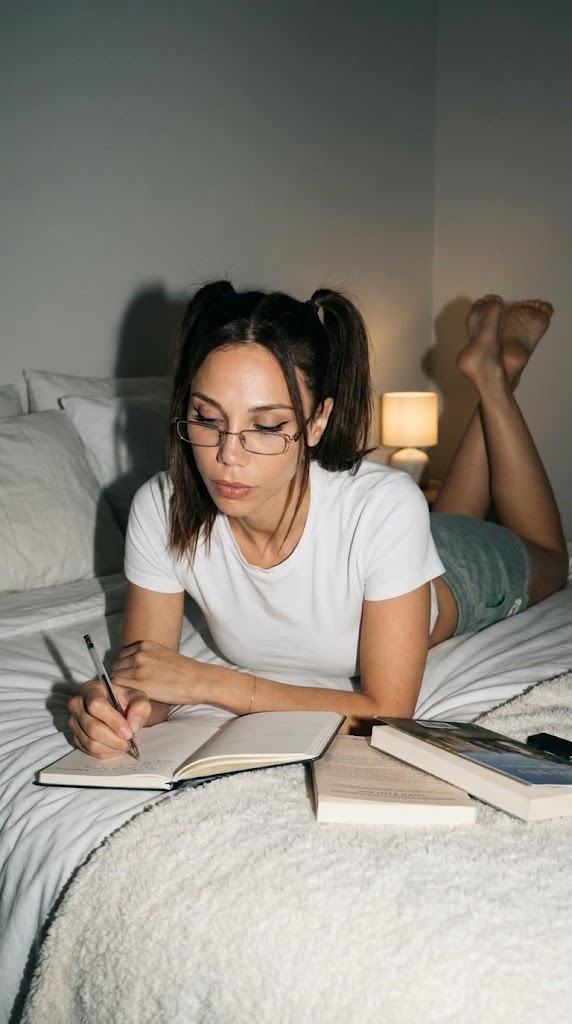 Ночь с книгой на кровати