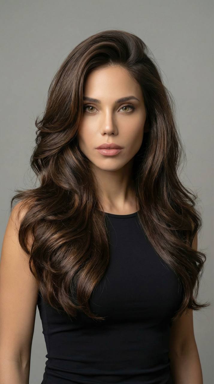 Волнистые темные