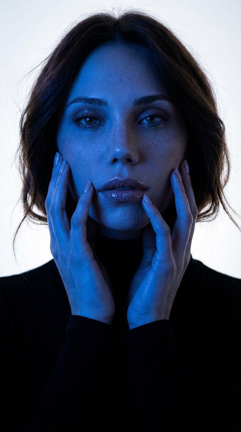 Под синим цветом