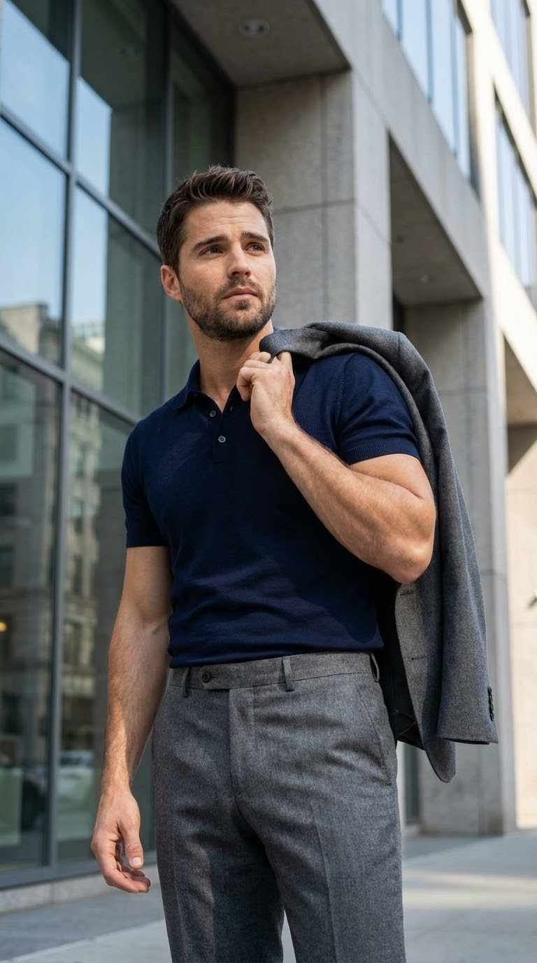 Пиджак через плечо