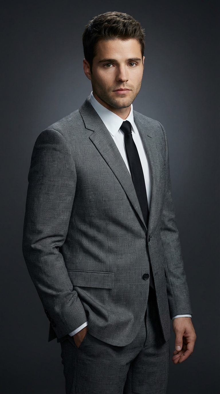 LinkedIn клетчатый костюм
