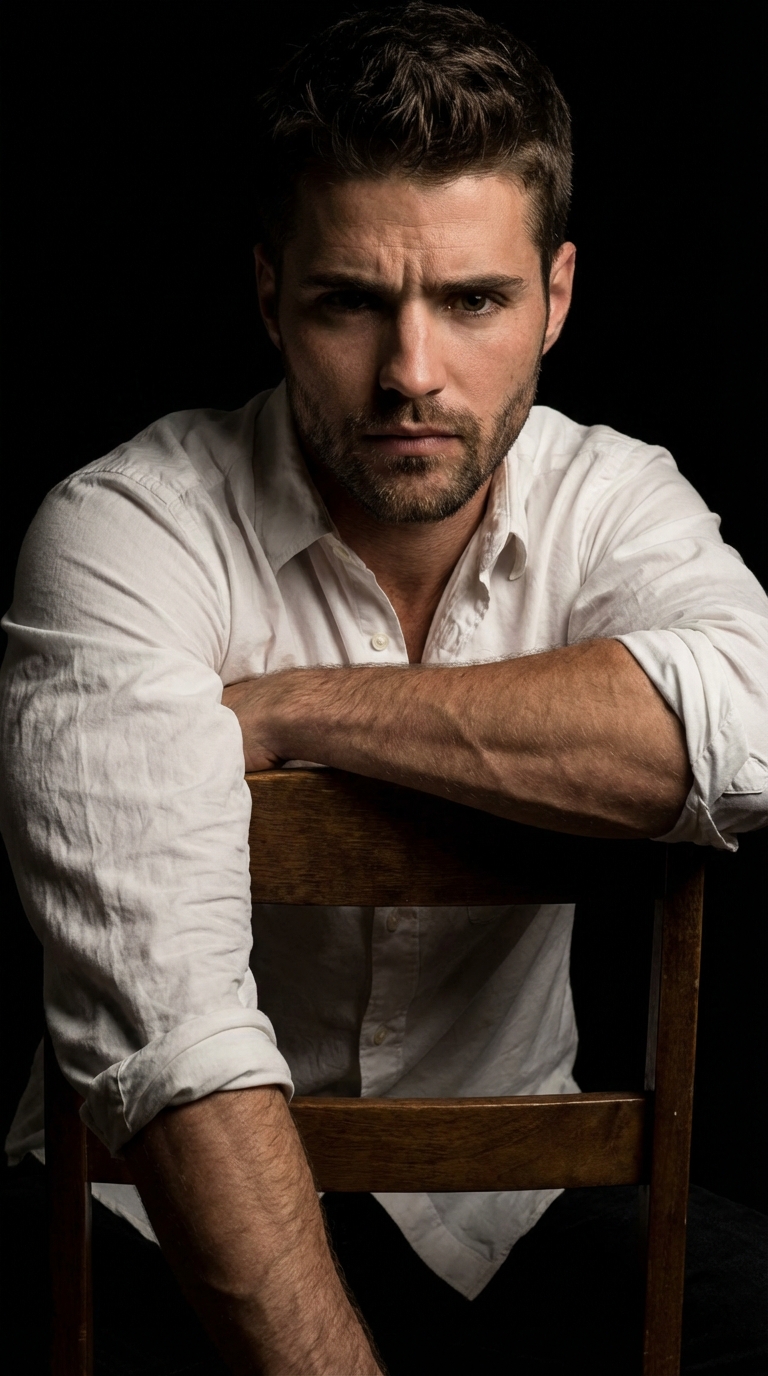 Белая рубашка у стула