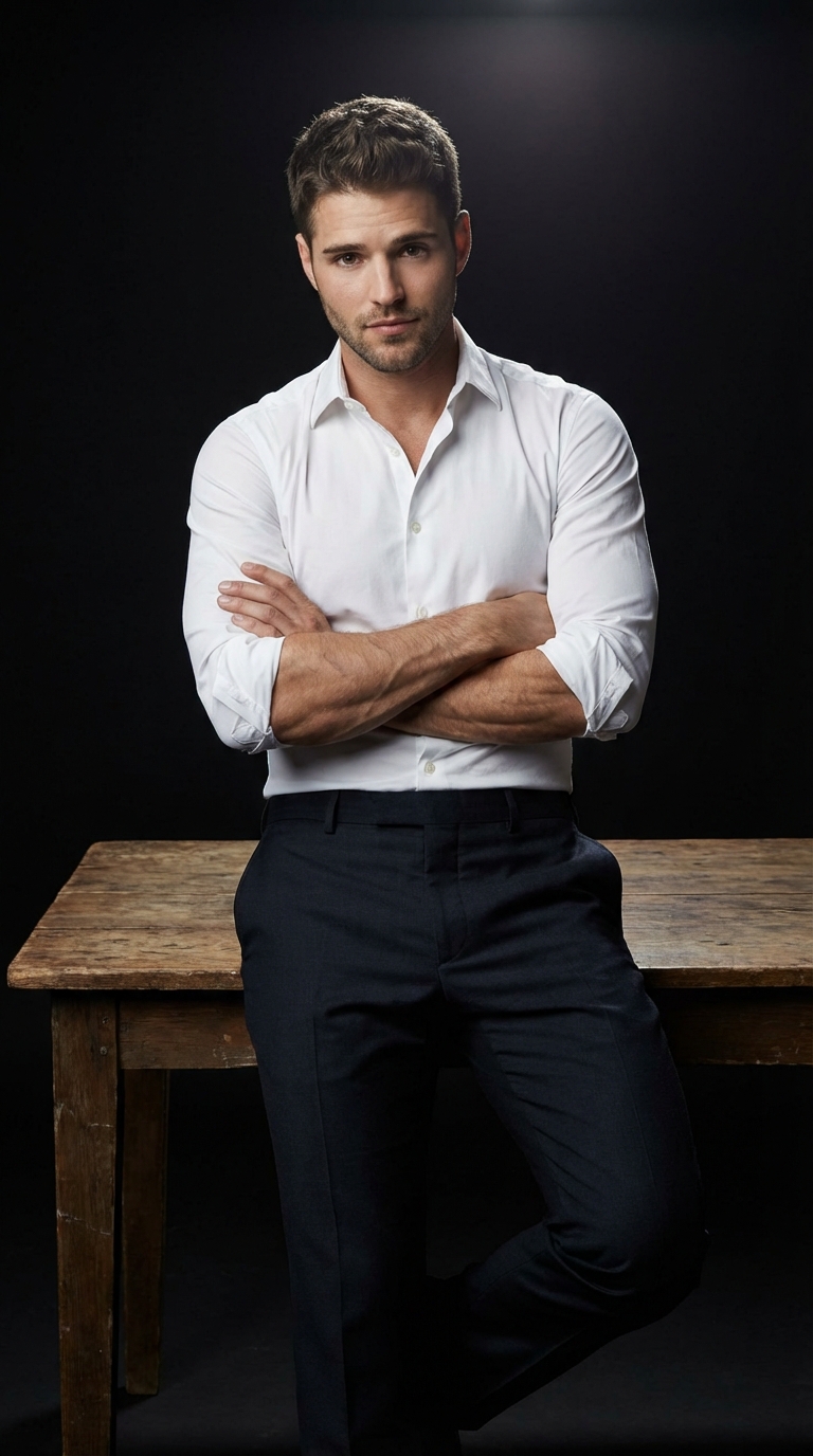 У деревянного стола