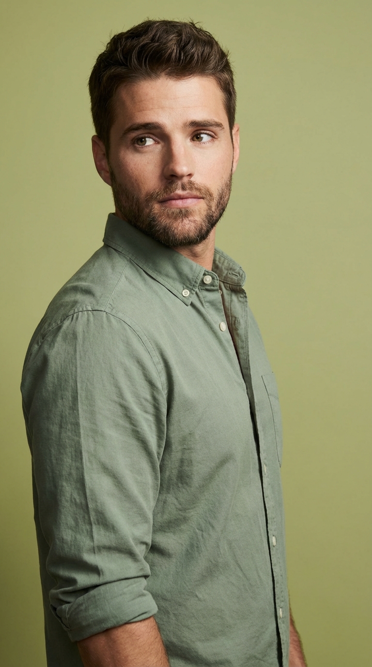 Зелёная рубашка студия