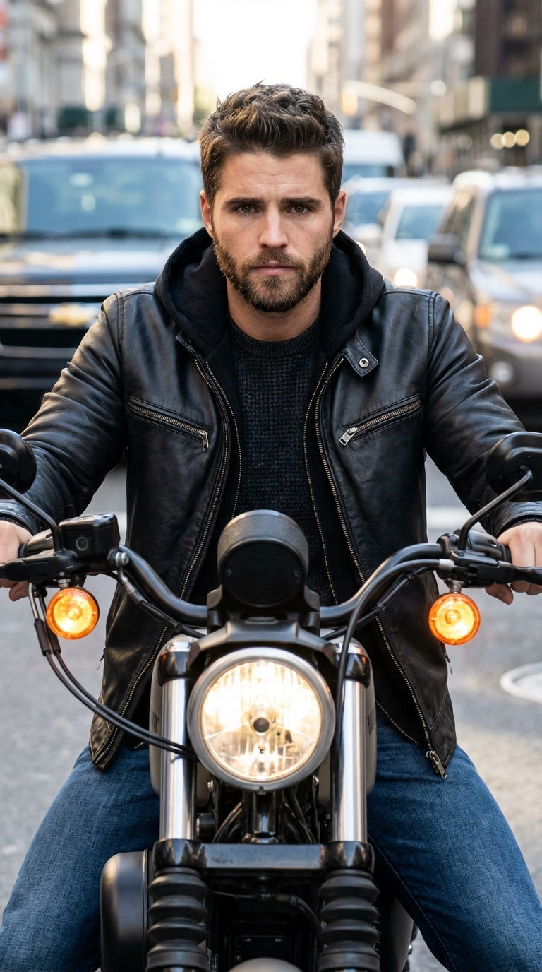 Мотоцикл в городе