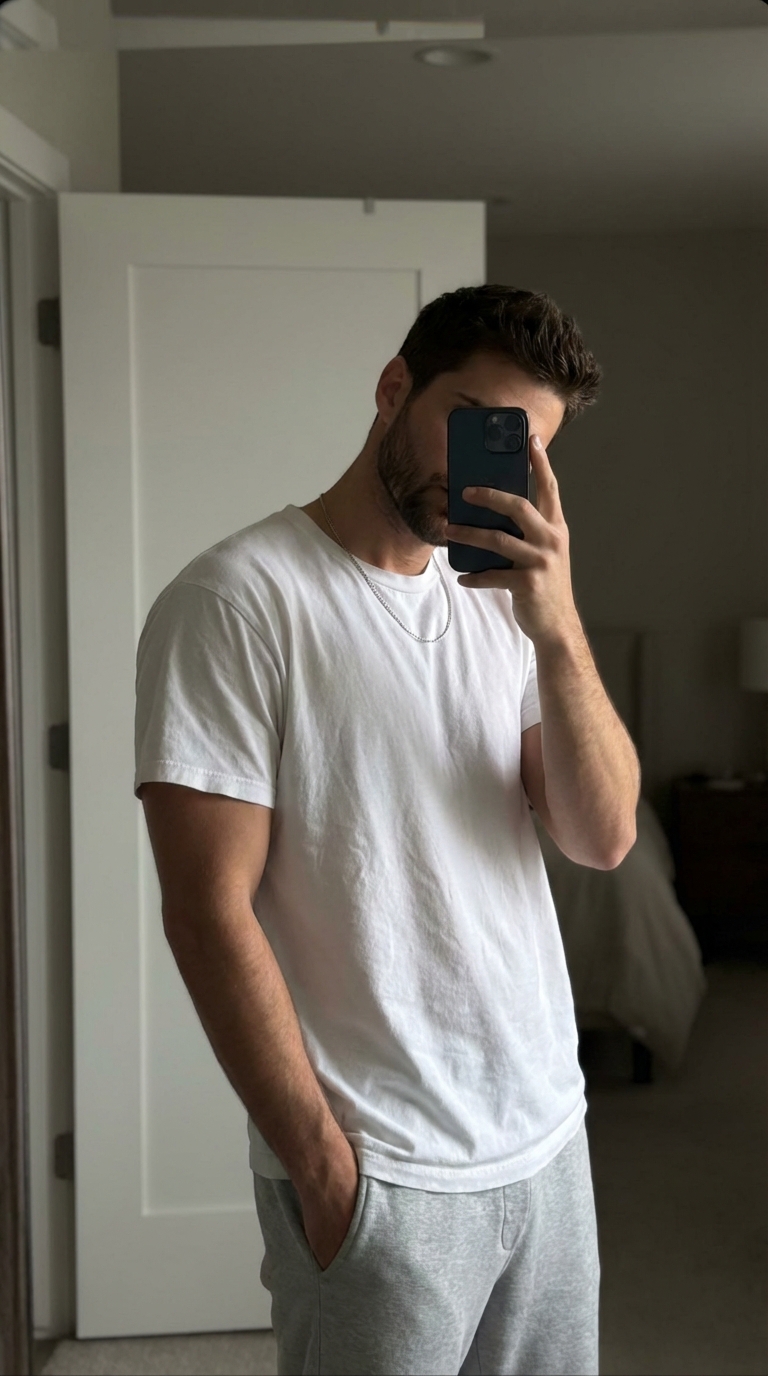 Зеркальное селфи без лица