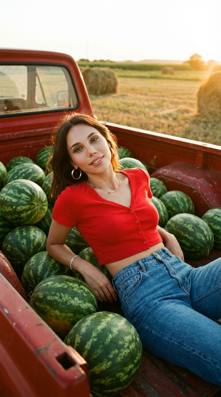 Арбуз на пикапе