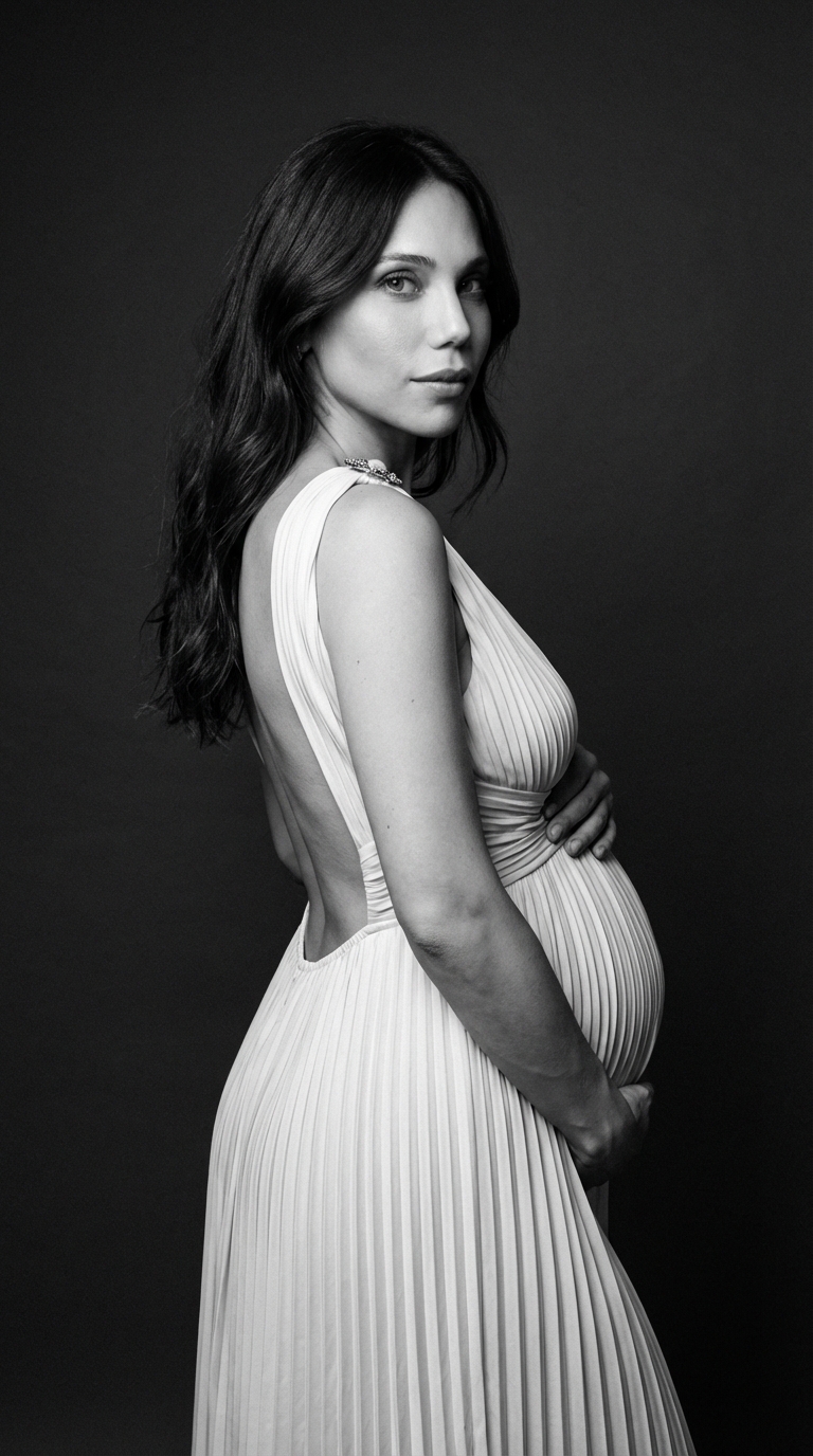 Беременность — плиссированное платье