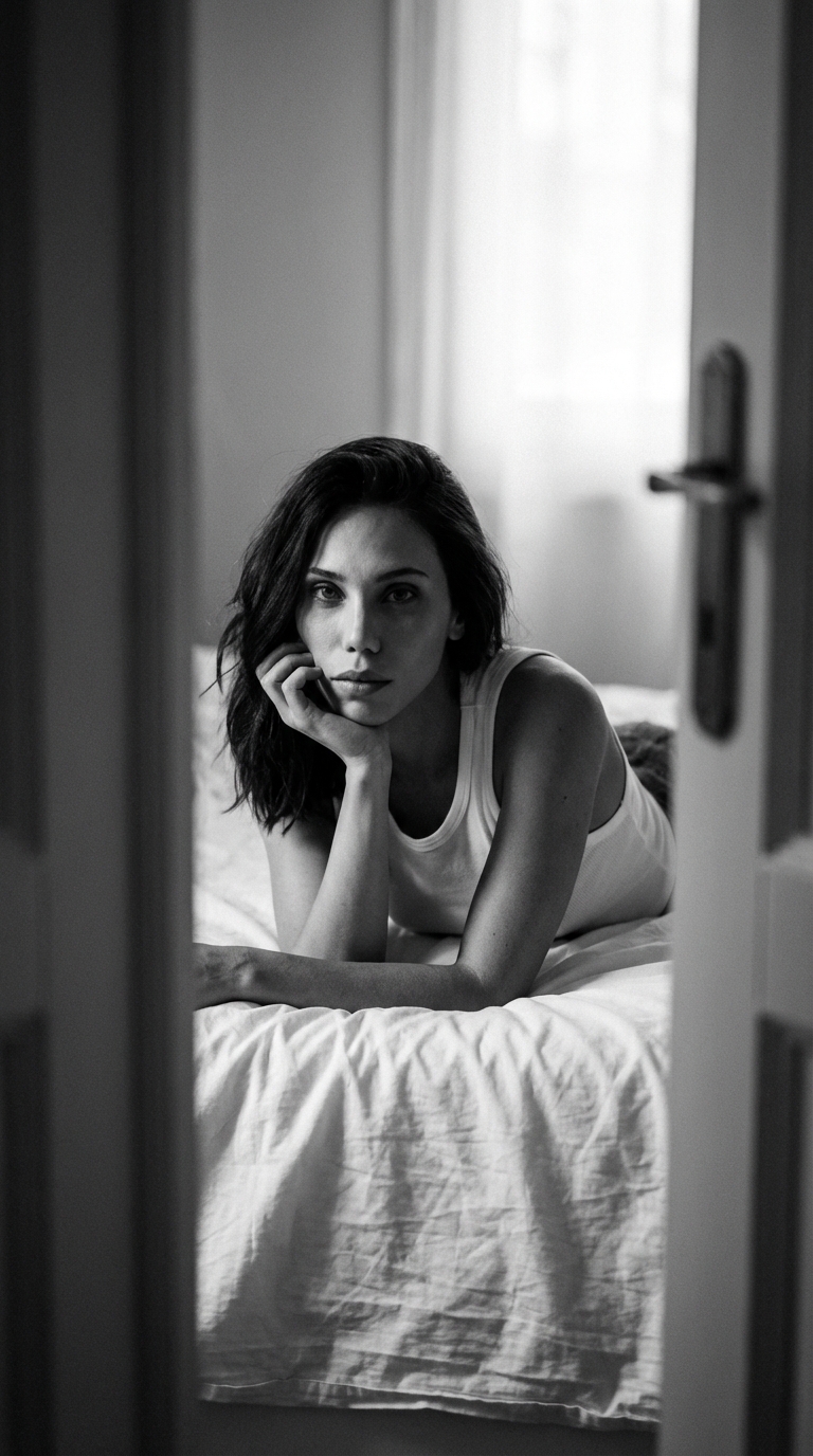 Утро в постели ч/б