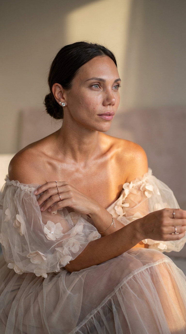 В прозрачной ткани