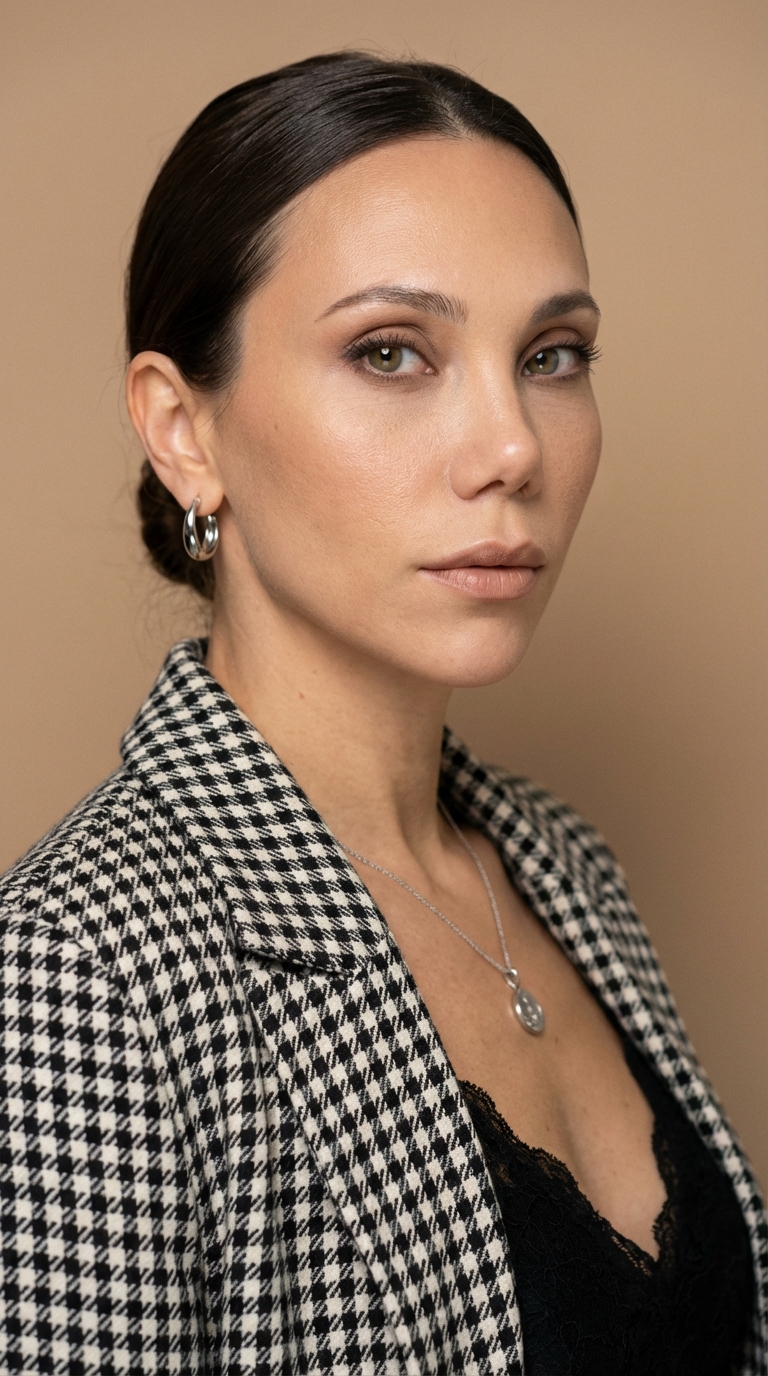 В черной гипюре и пиджаке