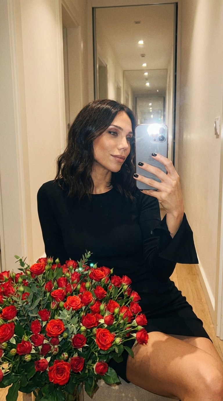 Селфи с розами