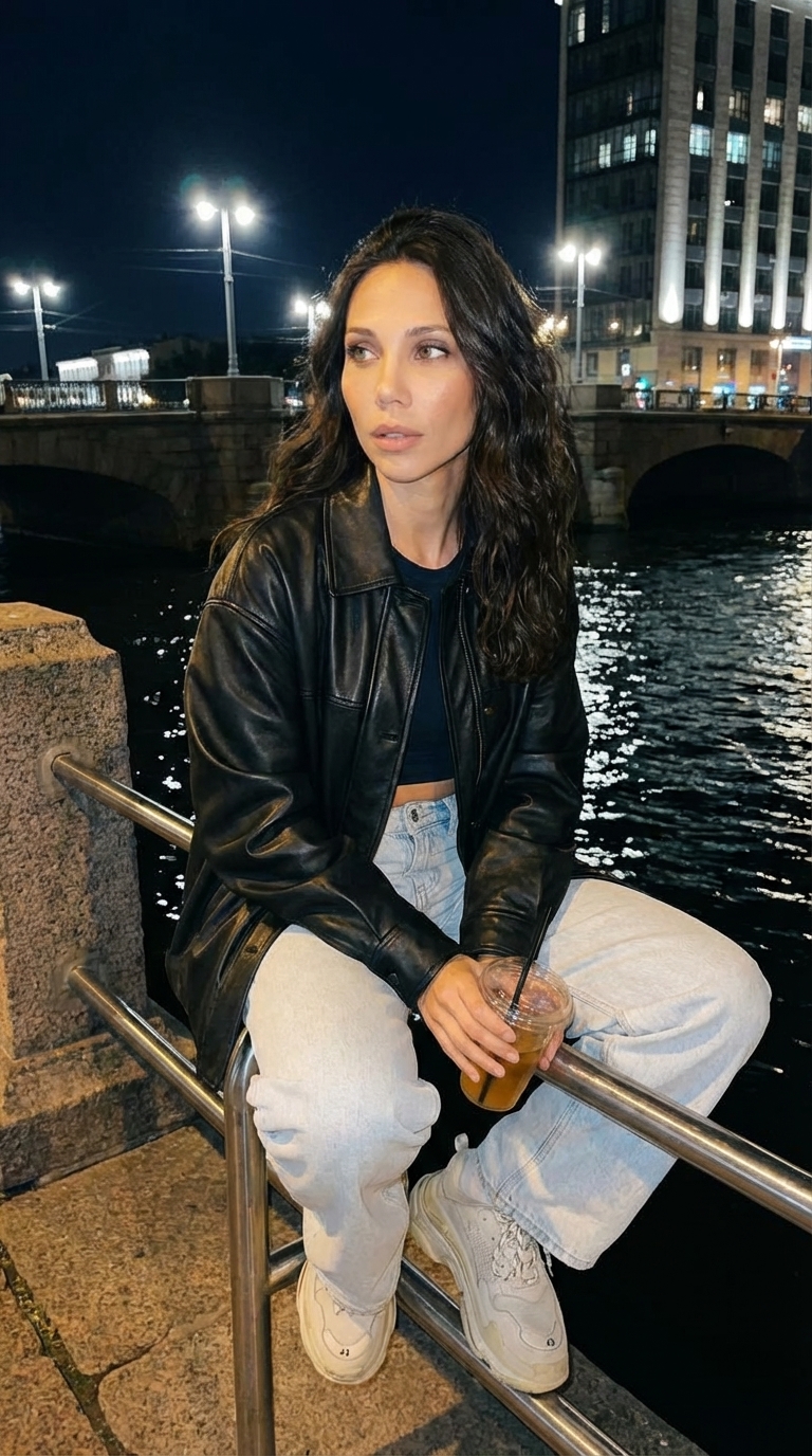 Девушка на набережной 